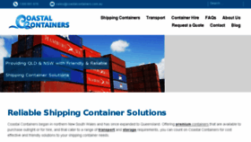 What Coastalcontainers.com.au website looked like in 2016 (7 years ago)