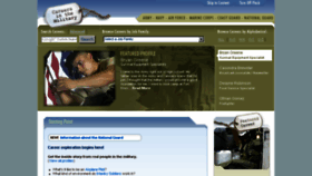 What Careersinthemilitary.com website looked like in 2016 (7 years ago)