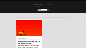 What Classictutorials.com website looked like in 2016 (7 years ago)