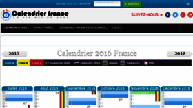 What Calendrier-france.fr website looked like in 2016 (7 years ago)