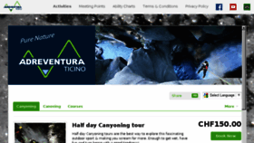 What Canyoning.ch website looked like in 2016 (7 years ago)