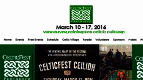 What Celticfestvancouver.com website looked like in 2016 (7 years ago)