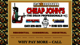 What Cheapjohnssewer.com website looked like in 2016 (7 years ago)
