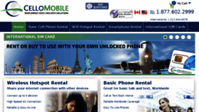 What Cellomobile.com website looked like in 2016 (7 years ago)