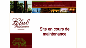 What Clubdupatrimoine.fr website looked like in 2016 (7 years ago)