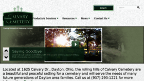 What Calvarycemeterydayton.org website looked like in 2016 (7 years ago)