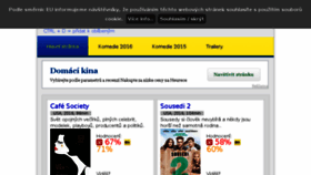 What Comedie.cz website looked like in 2016 (7 years ago)