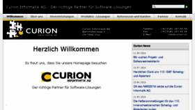 What Curion.ch website looked like in 2016 (7 years ago)