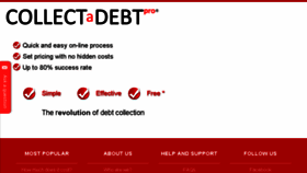 What Collectadebtpro.com website looked like in 2016 (7 years ago)