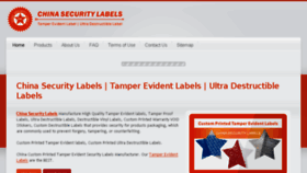 What Chinasecuritylabels.com website looked like in 2016 (7 years ago)