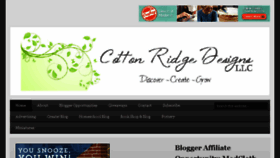 What Cottonridgedesigns.com website looked like in 2016 (7 years ago)