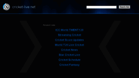 What Cricket-live.net website looked like in 2016 (7 years ago)