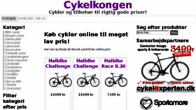 What Cykelkongen.dk website looked like in 2016 (7 years ago)