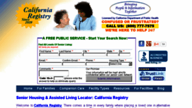 What Californiaregistry.com website looked like in 2016 (7 years ago)