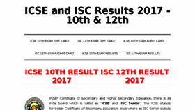 What Cisce.allresultsnic.in website looked like in 2016 (7 years ago)