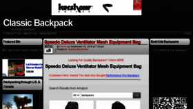 What Classicbackpack.com website looked like in 2016 (7 years ago)