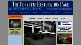 What Corvette-restoration.com website looked like in 2016 (7 years ago)
