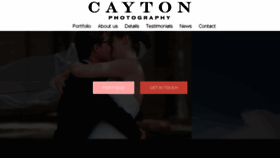What Caytonphotography.com website looked like in 2016 (7 years ago)