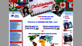 What Christianpenpals.com website looked like in 2016 (7 years ago)