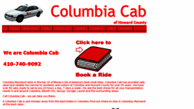 What Columbiacabhowardco.com website looked like in 2016 (7 years ago)