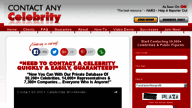 What Contactacelebrity.com website looked like in 2016 (7 years ago)