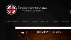 What Criminalistica.com.mx website looked like in 2016 (7 years ago)