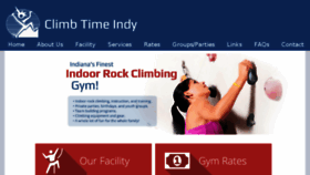 What Climbtimeindy.com website looked like in 2016 (7 years ago)