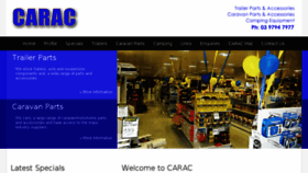What Carac.com.au website looked like in 2016 (7 years ago)