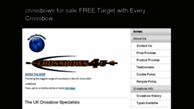 What Crossbows4u.co.uk website looked like in 2016 (7 years ago)