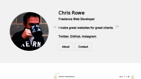 What Chrisrowe.net website looked like in 2016 (7 years ago)