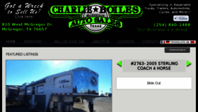 What Charlieboilesautosales.com website looked like in 2016 (7 years ago)