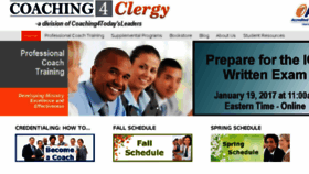 What Coaching4clergy.com website looked like in 2016 (7 years ago)