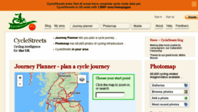 What Cyclestreets.org website looked like in 2016 (7 years ago)