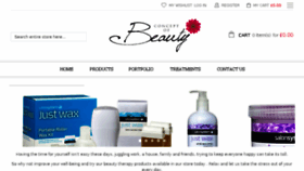 What Conceptofbeauty.co.uk website looked like in 2016 (7 years ago)