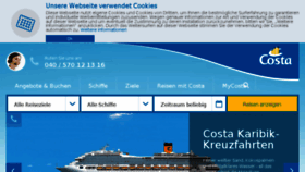 What Costakreuzfahrten.de website looked like in 2016 (7 years ago)