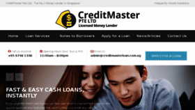 What Creditmasterloan.com.sg website looked like in 2016 (7 years ago)