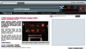 What Cricoctopus.com website looked like in 2016 (7 years ago)