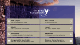 What Carmarthenshire.gov.wales website looked like in 2016 (7 years ago)