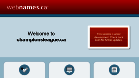 What Championsleague.ca website looked like in 2016 (7 years ago)