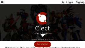 What Clect.com website looked like in 2016 (7 years ago)