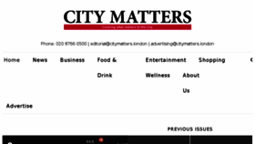 What Citymatters.london website looked like in 2016 (7 years ago)