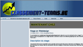 What Classement-tennis.be website looked like in 2016 (7 years ago)