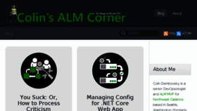 What Colinsalmcorner.com website looked like in 2016 (7 years ago)