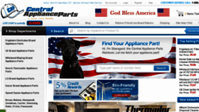 What Centralapplianceparts.com website looked like in 2016 (7 years ago)
