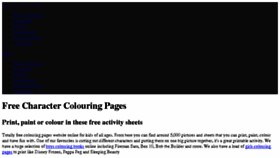 What Colouringbookpages.co.uk website looked like in 2016 (7 years ago)