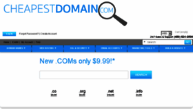 What Cheapestdomain.com website looked like in 2016 (7 years ago)