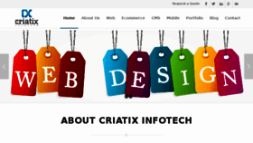 What Criatixinfotech.com website looked like in 2016 (7 years ago)