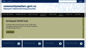 What Communitymatters.govt.nz website looked like in 2016 (7 years ago)