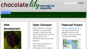 What Chocolatelilyweb.ca website looked like in 2016 (7 years ago)