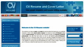 What Cv-resume.org website looked like in 2016 (7 years ago)